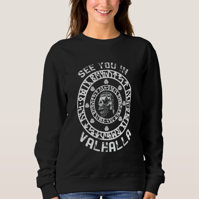 Viking sehen Sie sich in Valhalla Odin Ragnar Wiki Sweatshirt (Vorderseite)