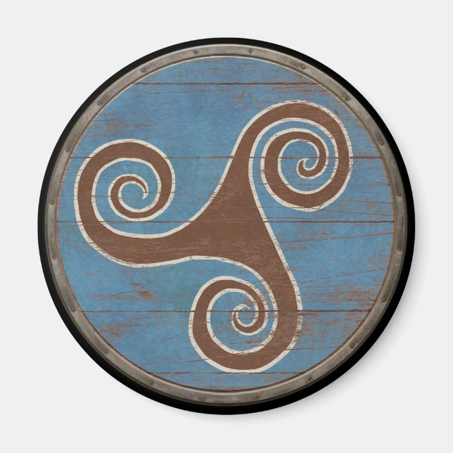Viking Shield Magnet - Triskele (Vorne)