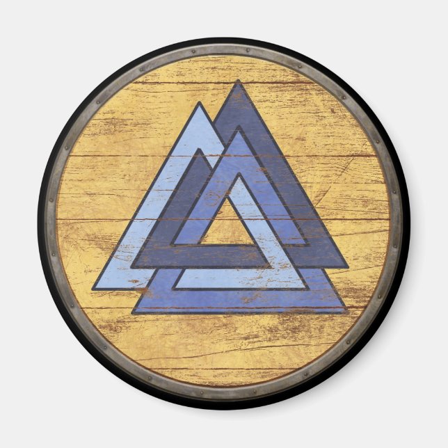 Viking Shield Magnet - Valknut (Vorne)