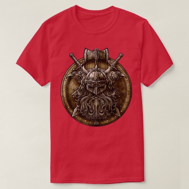 Viking Shield Nordic Nordic Nord Valhalla Classic  T-Shirt (Design vorne)