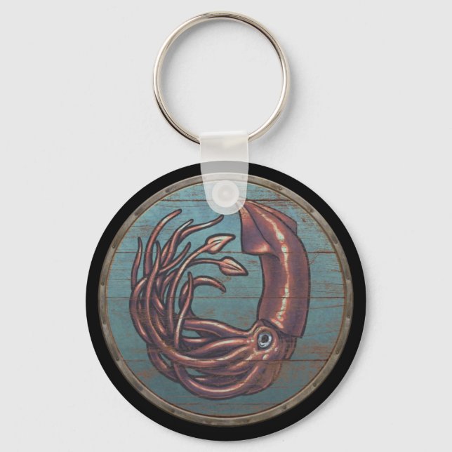 Viking Shield Schlüsselanhänger - Kraken (Vorderseite)