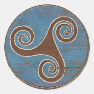 Viking Shield Sticker - Triskele