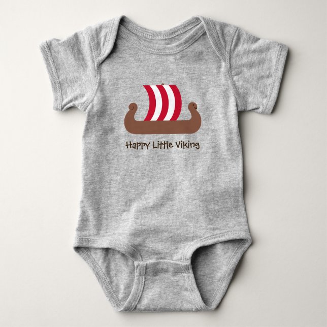 Viking Ship Baby - Nordic Infant - Bodysuit Baby Strampler (Vorderseite)