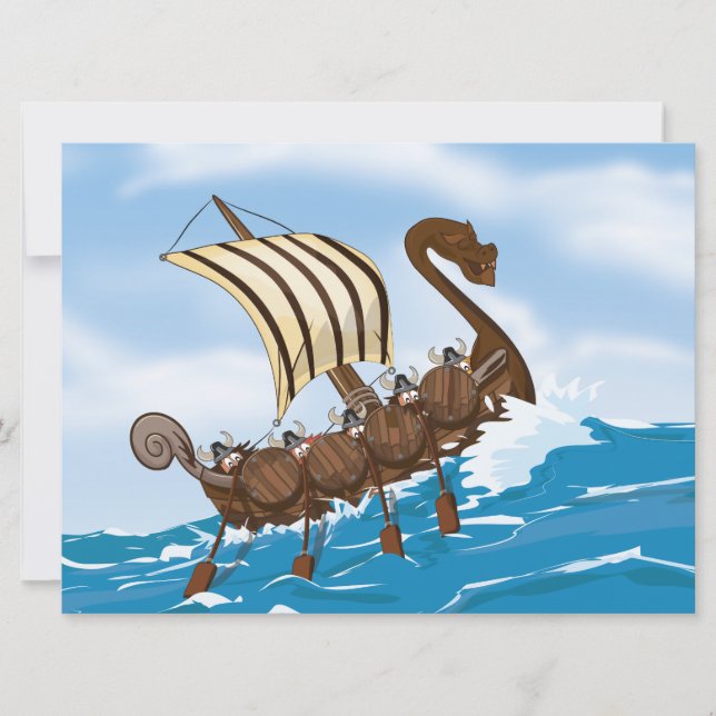 Viking Ship Einladung (Vorderseite)