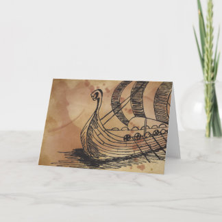 Viking Ship Ormen Korte Grußkarte Karte