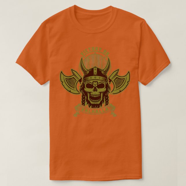Viking Sieg oder Valhalla T-Shirt (Design vorne)