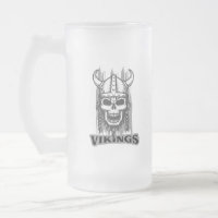 Viking Skeleton Bierbiere Tasse - Mattiertes Glasd
