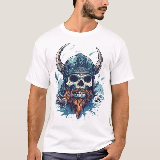Viking Skull Berserker T-Shirt (Vorderseite)