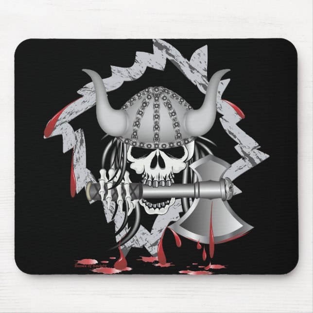 Viking Skull Mousepad (Vorne)