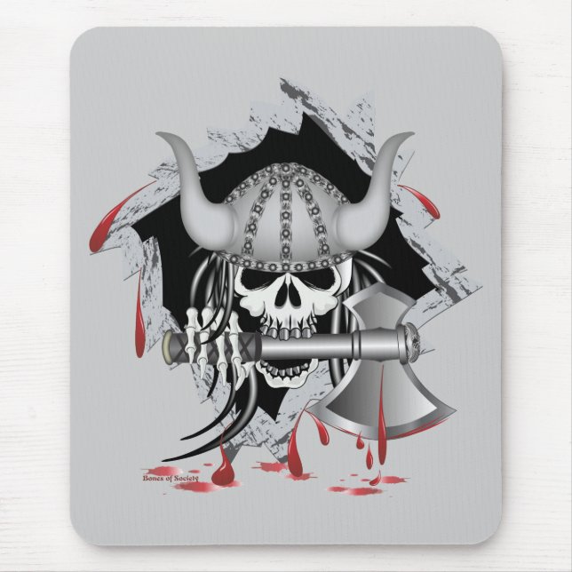 Viking Skull Mousepad (Vorne)