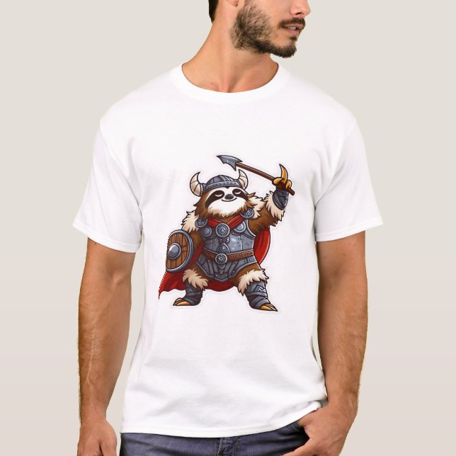 viking sloth Oversized T-Shirt (Vorderseite)