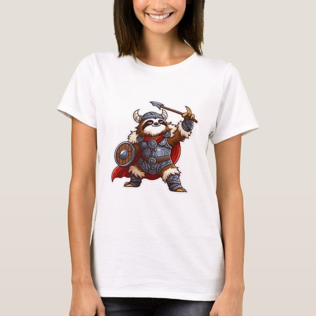 viking sloth Oversized T-Shirt (Vorderseite)