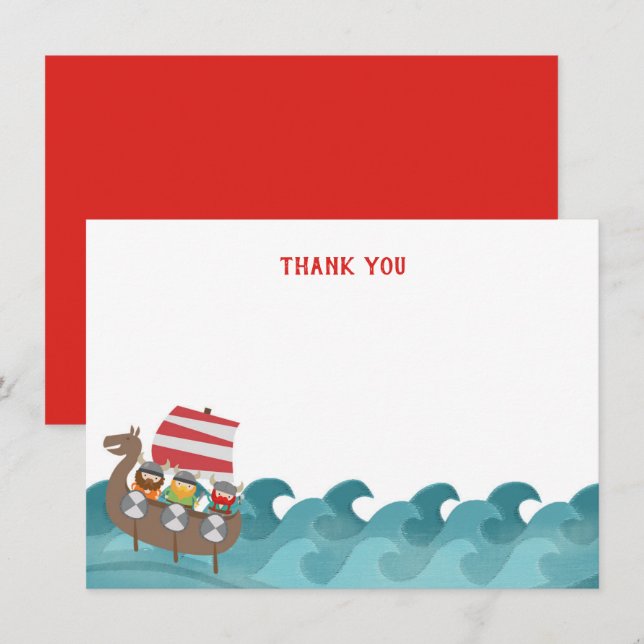 Viking Stationery Vielen Dank Hinweis Karten (Vorne/Hinten)