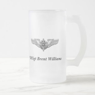Viking-Sturzhelm u. Wings-Personalized. Mattglas Bierglas