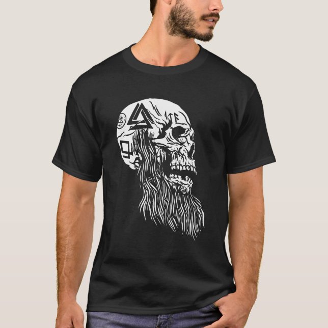 Viking Tattoos Skull T - Shirt (Vorderseite)