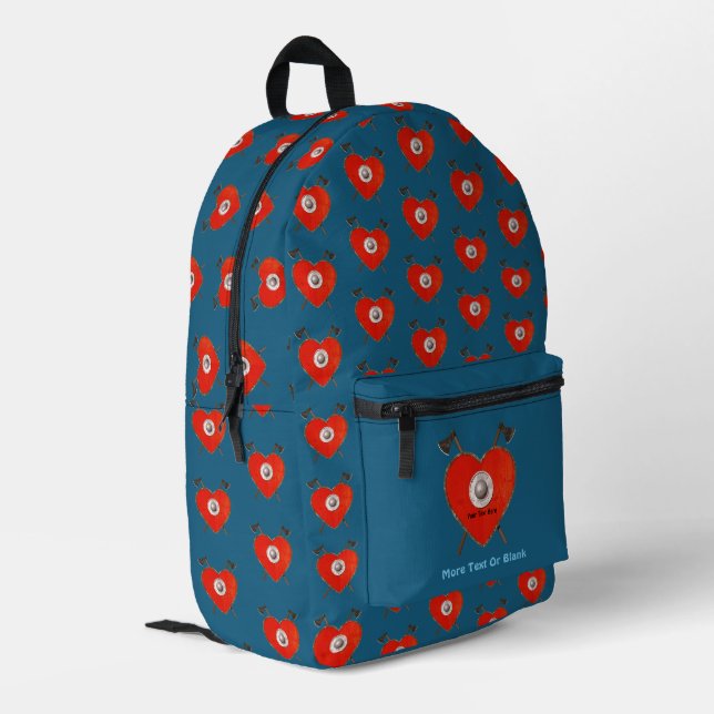 Viking Valentine Bedruckter Rucksack (Rückseitige Ecke links)