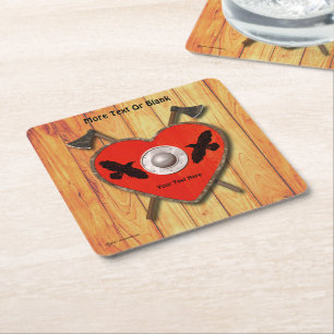 Viking Valentine - Raven Rechteckiger Pappuntersetzer