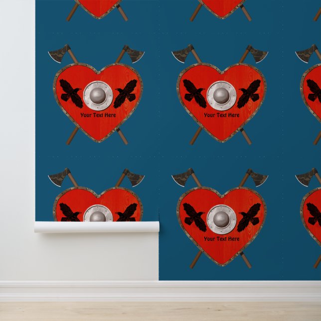 Viking Valentine - Raven Tapete (Anwendung)