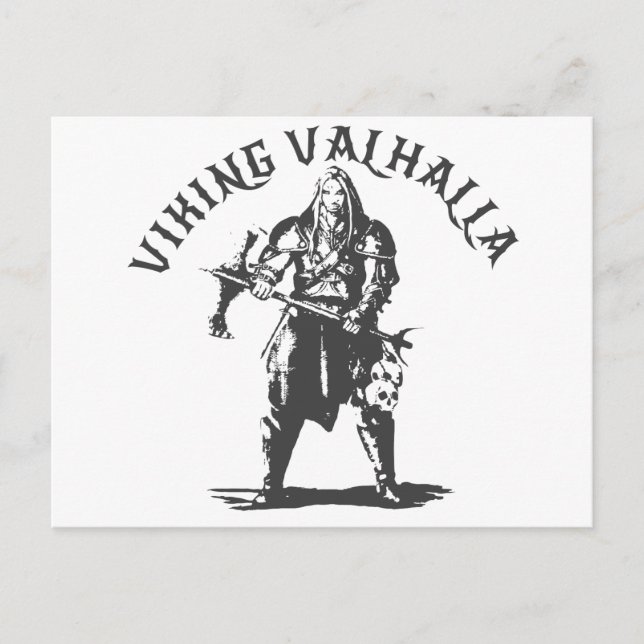 Viking Valhalla - Entwurf 6 Postkarte (Vorderseite)