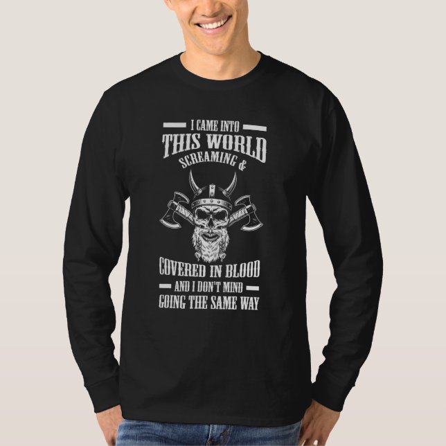 Viking Valhalla Norse Mythology Warrior T-Shirt (Vorderseite)
