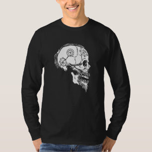 Viking Valhalla Skull Norse Mythology Braided Hair T-Shirt