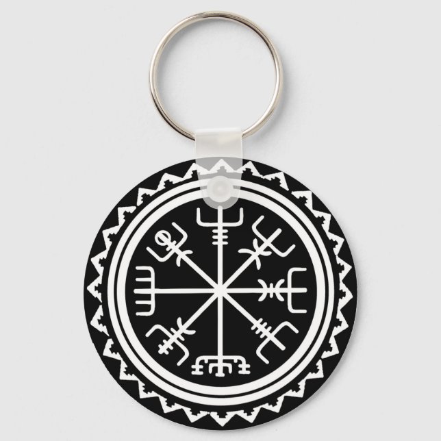 Viking Vegvisir Nautical Compass Schlüsselanhänger (Vorderseite)