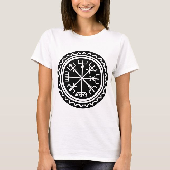Viking Vegvisir Nautical Compass T-Shirt (Vorderseite)