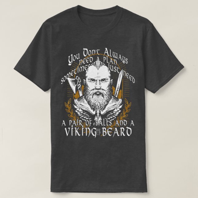 Viking Vikings Nordic Norsemen Skandinavien T-Shirt (Design vorne)