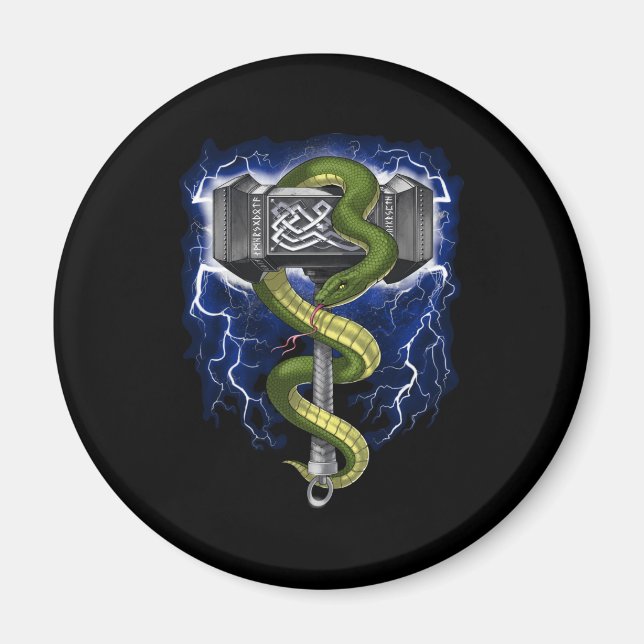 Viking Warrior Hammer Magnet (Vorne)