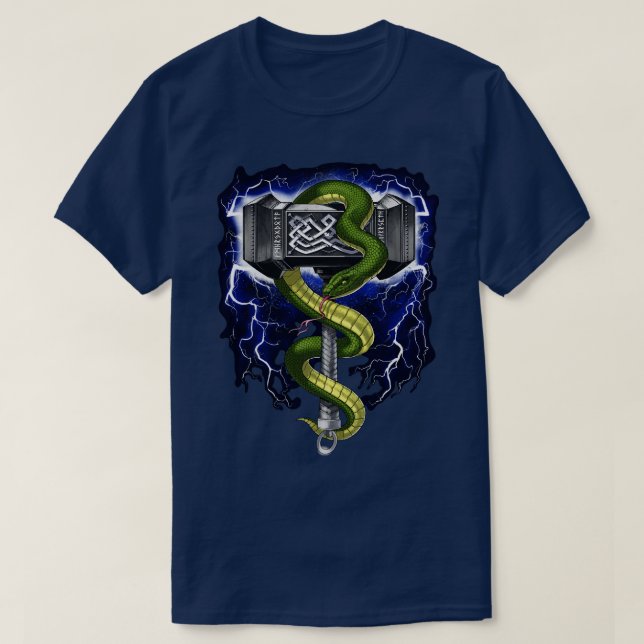 Viking Warrior Hammer T-Shirt (Design vorne)