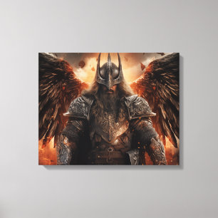 Viking Warrior Knight - Stretched Canvas Print Leinwanddruck