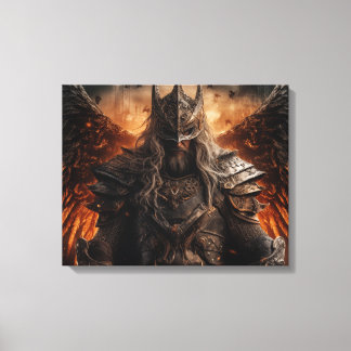 Viking Warrior Knight - Stretched Canvas Print Leinwanddruck