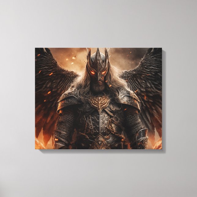 Viking Warrior Knight - Stretched Canvas Print Leinwanddruck (Vorderseite)