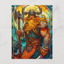 Viking Warrior mit Ax Norse Mythology Comic