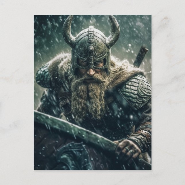 Viking Warrior Postkarte (Vorderseite)