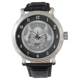 Viking Warrior Skull Armbanduhr