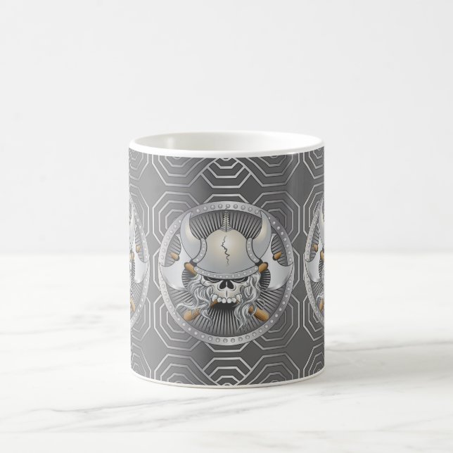 Viking Warrior Skull Kaffeetasse (Mittel)