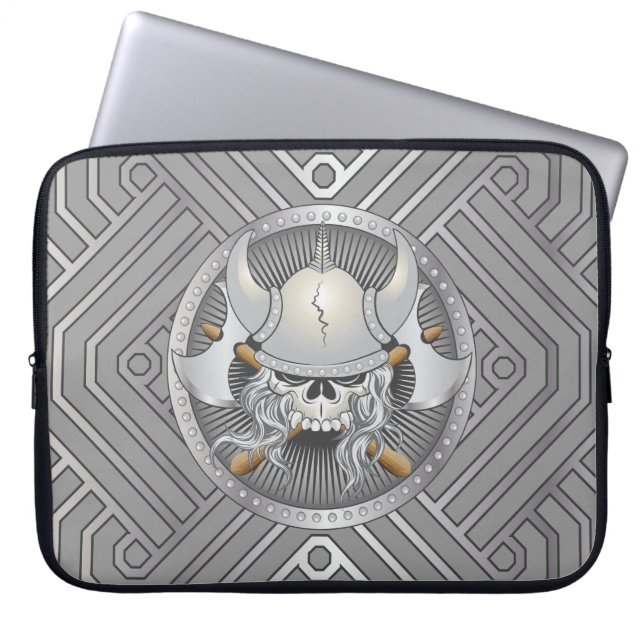 Viking Warrior Skull Laptopschutzhülle (Vorderseite)