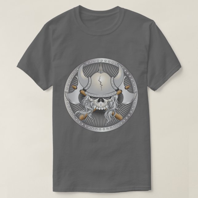 Viking Warrior Skull T-Shirt (Design vorne)