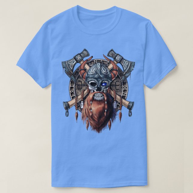 Viking Warrior Skull T-Shirt (Design vorne)