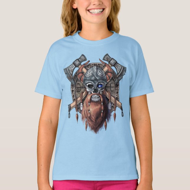 Viking Warrior Skull T-Shirt (Vorderseite)