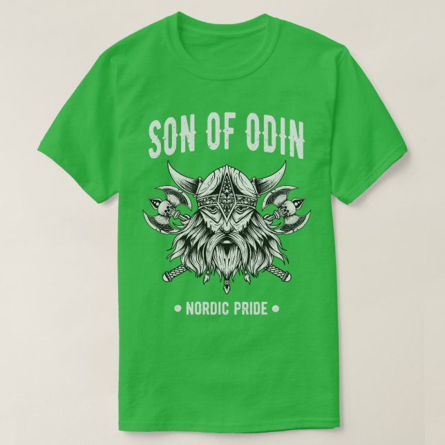 Viking Warrior Sohn von Odin Norse Mythology Asatr T-Shirt (Design vorne)