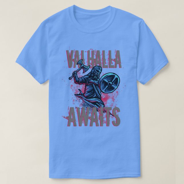 Viking Warrior Valhalla erwartet T-Shirt (Design vorne)