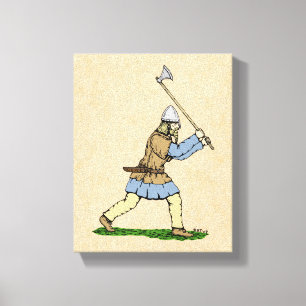 Viking Warrior Wielding Broad Ax Leinwanddruck