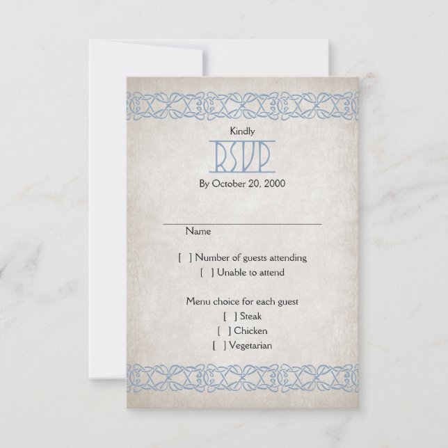 Viking Wedding RSVP Karte (Vorderseite)