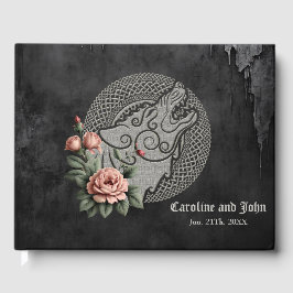Viking Wolf & Rose. Ein stilisierter Wolfskopf, Gästebuch