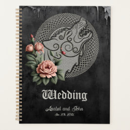 Viking Wolf & Rose. Ein stilisierter Wolfskopf, Planer