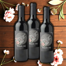 Viking Wolf & Rose. Ein stilisierter Wolfskopf