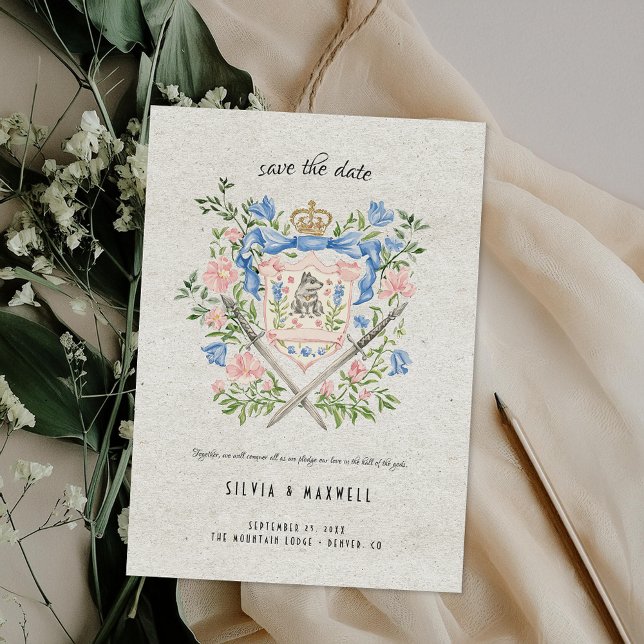 Viking Wolf Wappen Save the Date Karte (Von Creator hochgeladen)