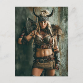 Viking Woman Channeling the Amazon Vibe Postkarte